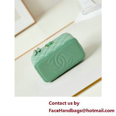 Chanel Lambskin, Resin  &  Gold-Tone Metal Clutch with Chain Bag AP3213 Green 2025